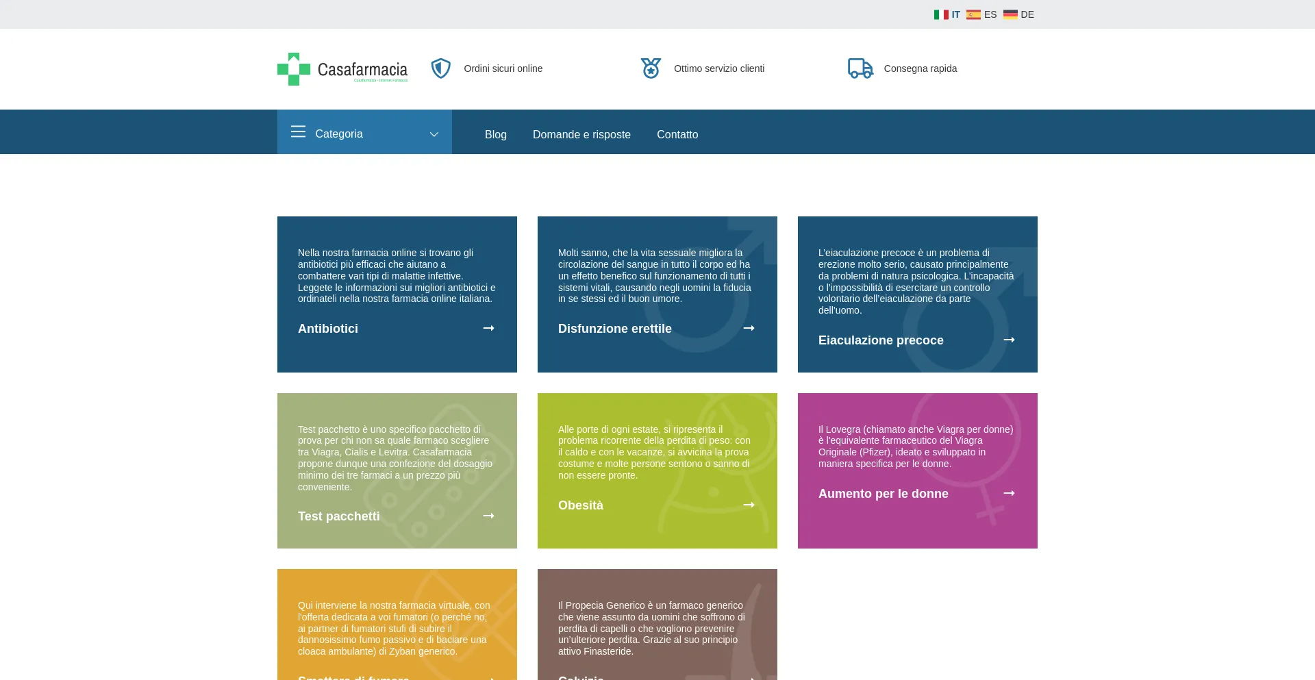 Website screenshot of Casafarmacia.com