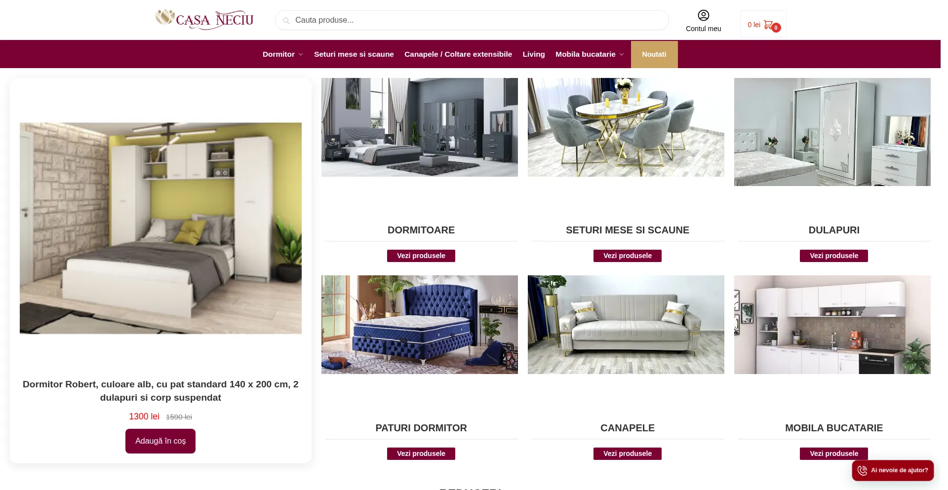 Website screenshot of Casaneciu.ro