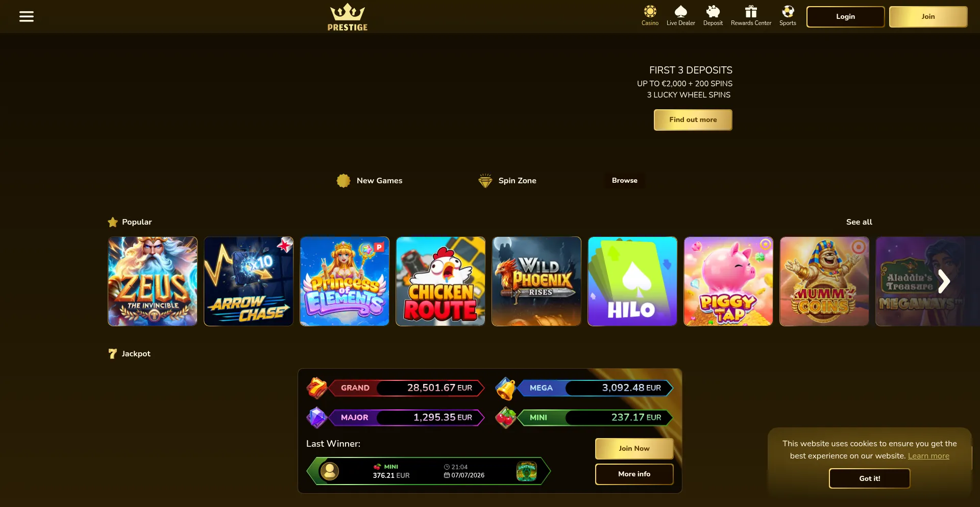 Casinoprestige345.com