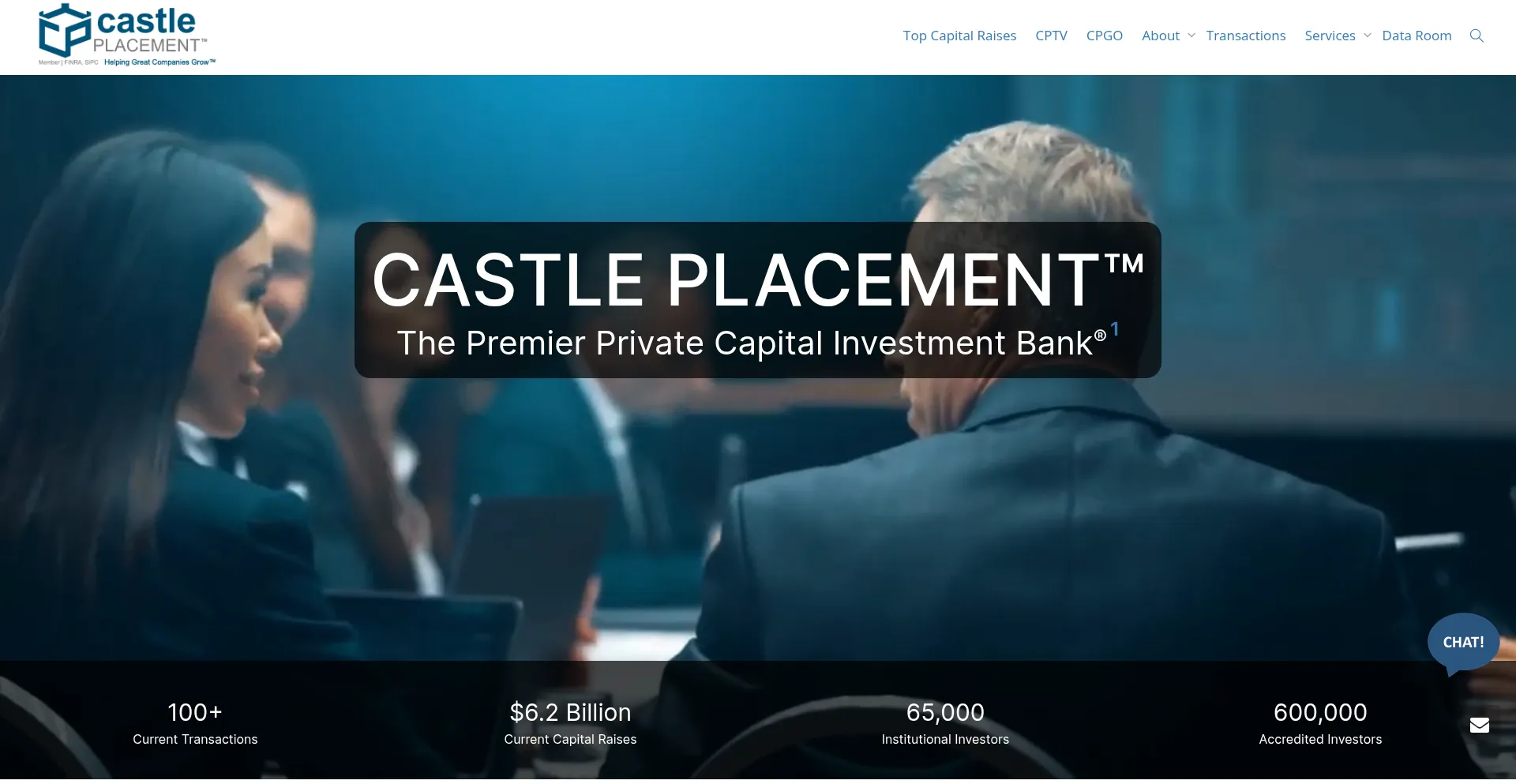 Website screenshot of Castleplacement.com