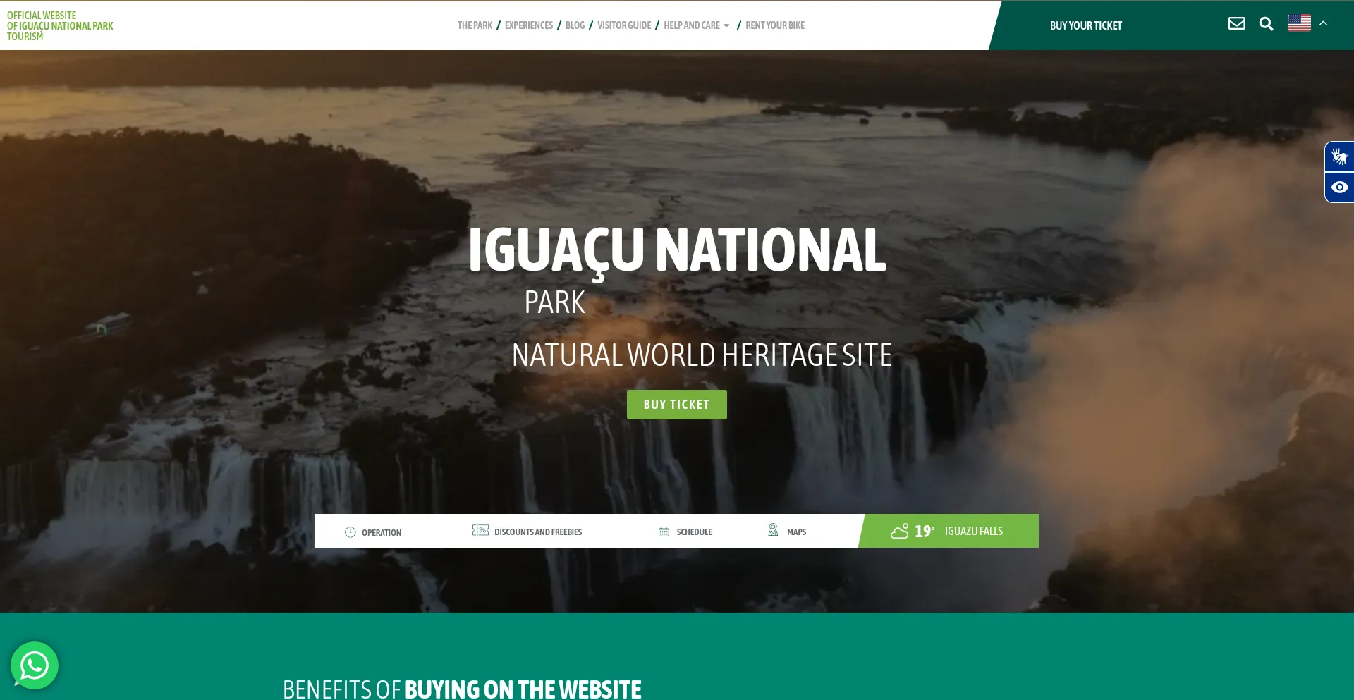 Website screenshot of Cataratasdoiguacu.com.br