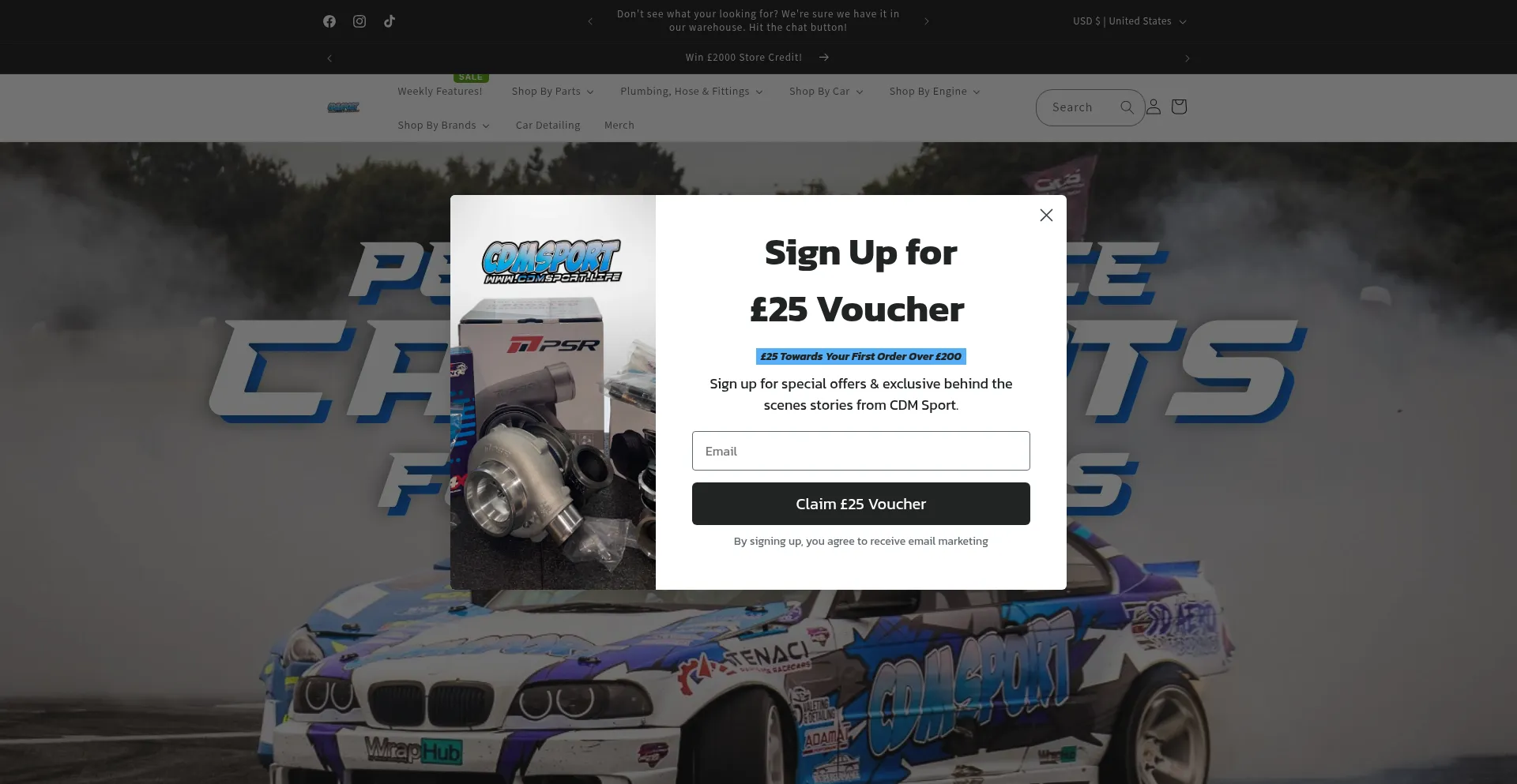 Website screenshot of Cdmsport.life
