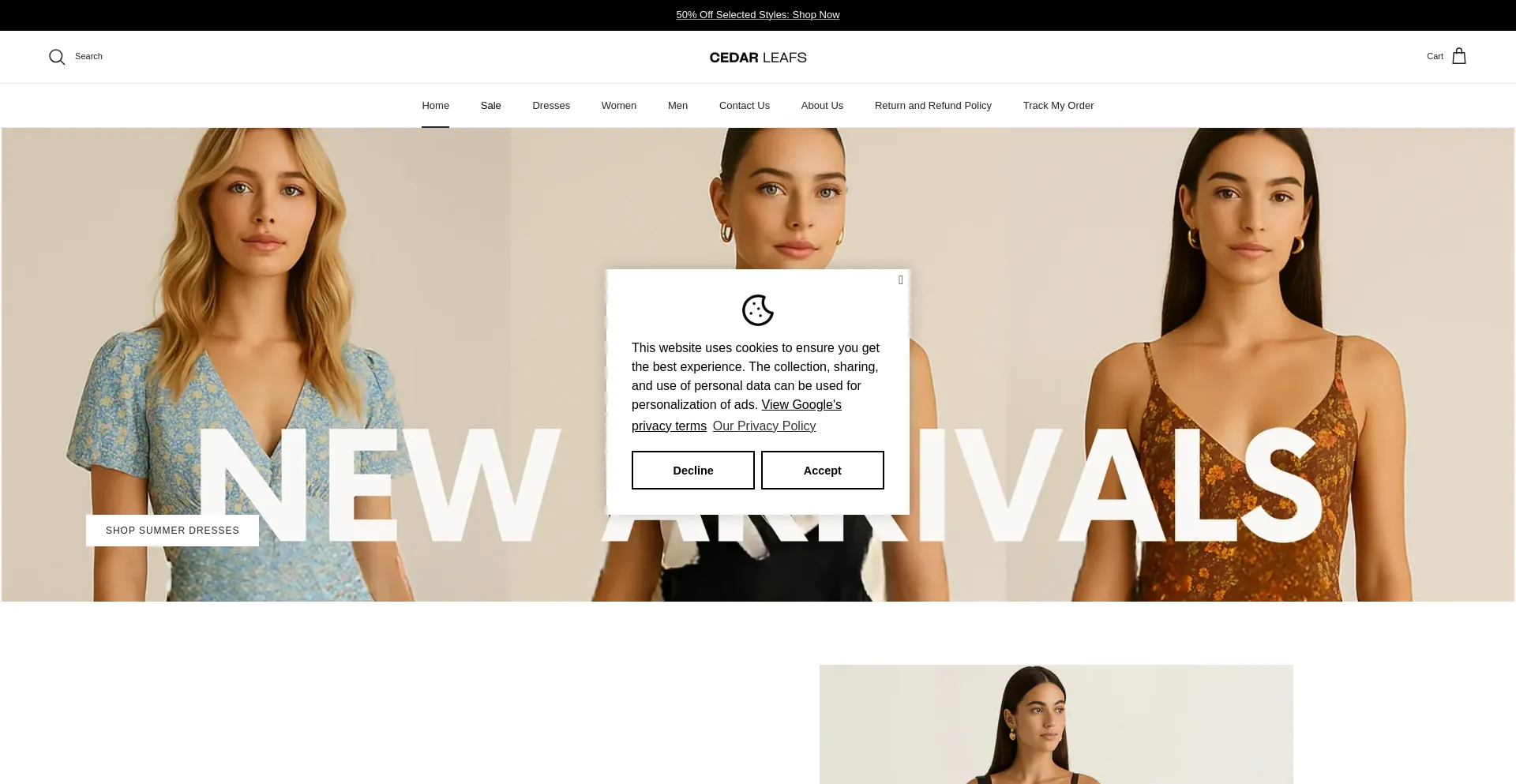 Website screenshot of Cedarleafs.co.uk