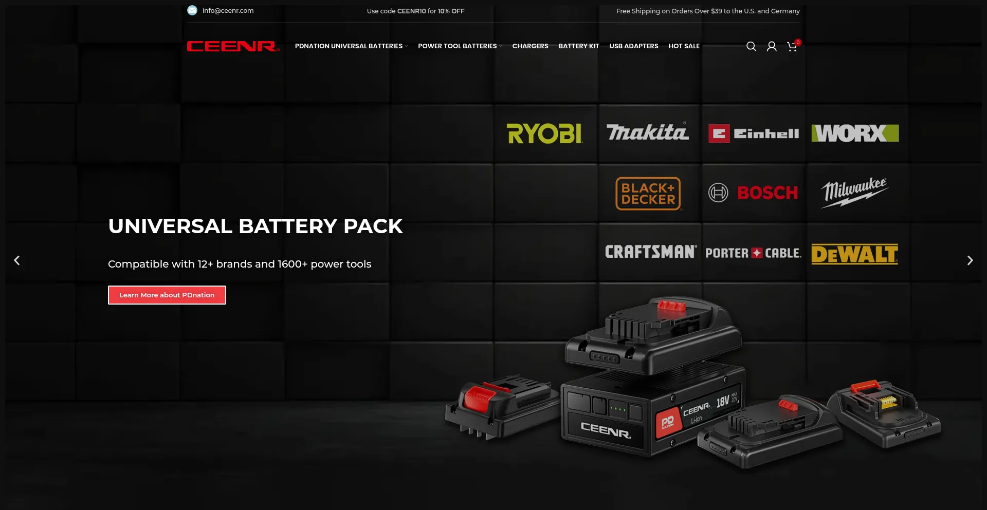 Website screenshot of Ceenr.com
