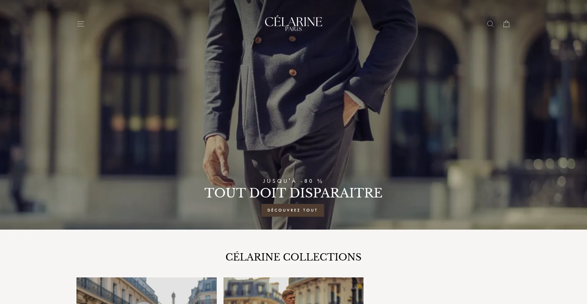 Website screenshot of Celarine.fr