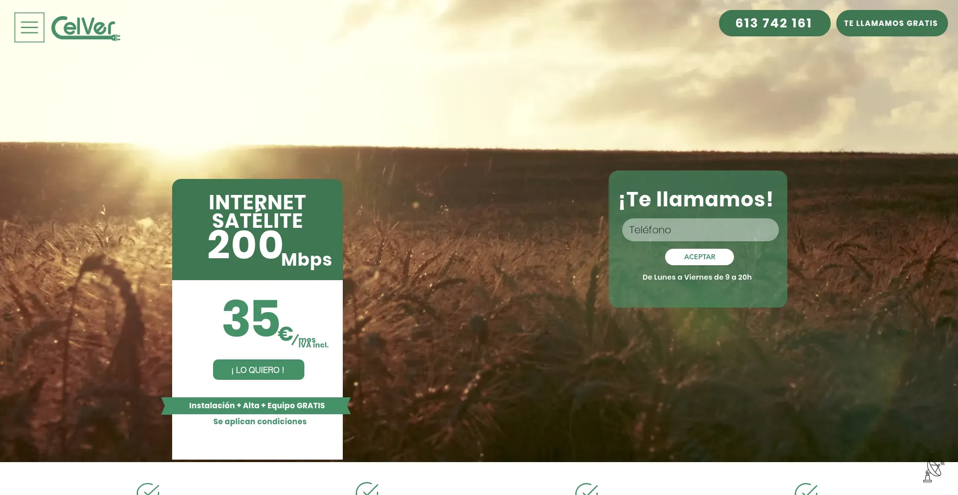 Website screenshot of Celver.es