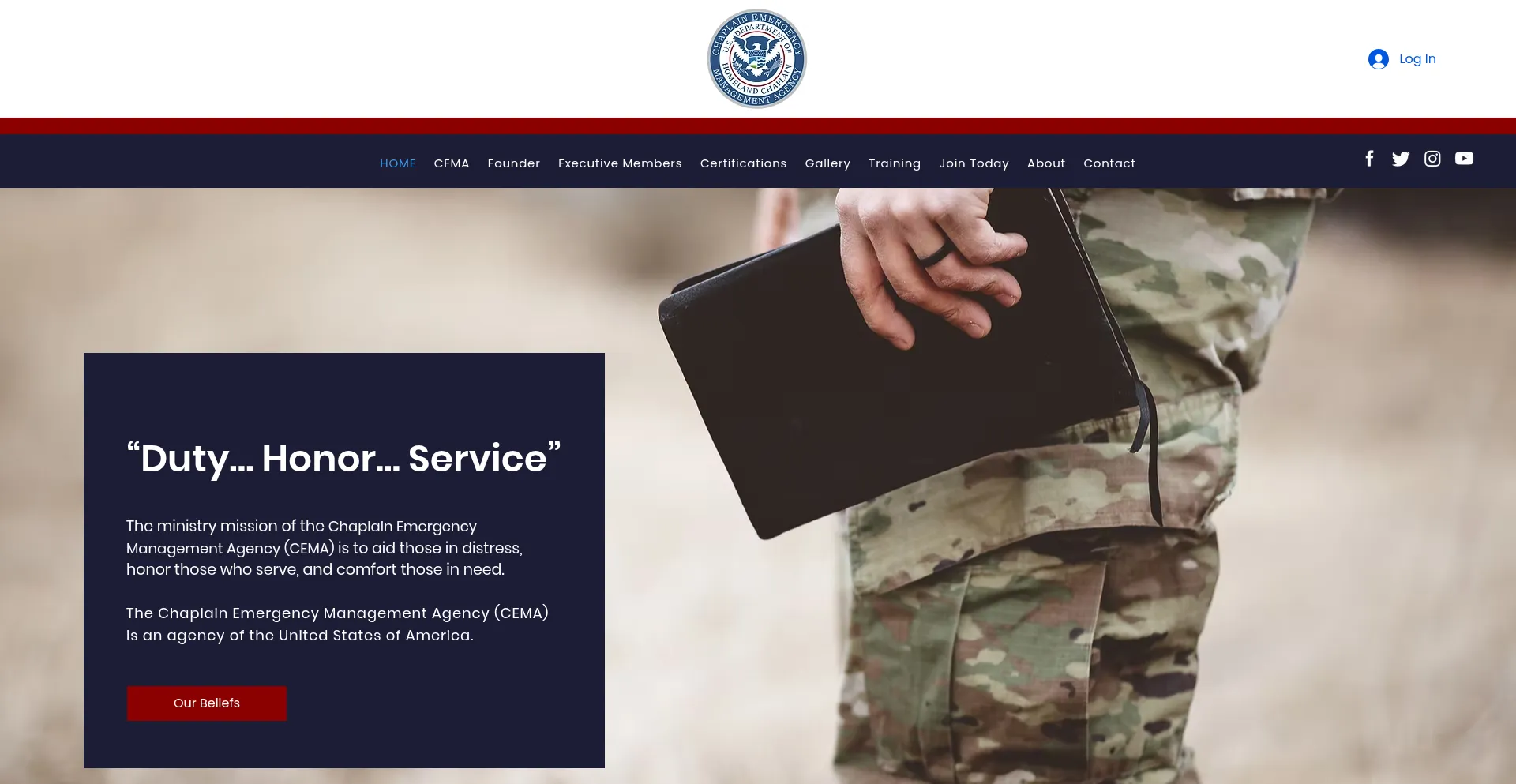 Website screenshot of Cemagov.org