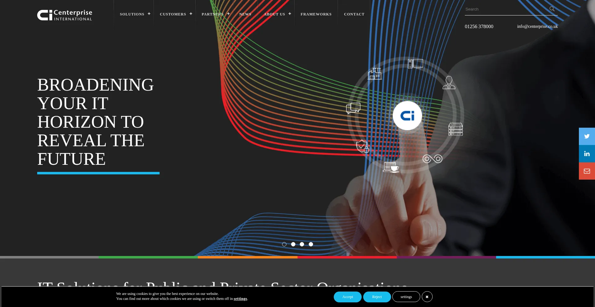 Website screenshot of Centerprise.co.uk