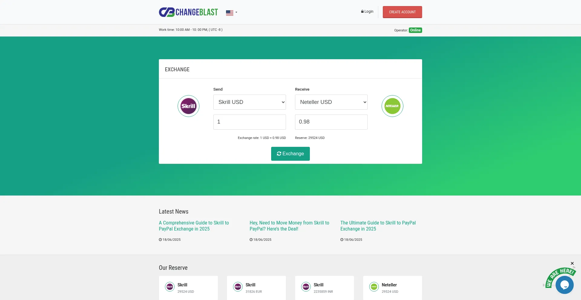 Changeblast.com Screenshot