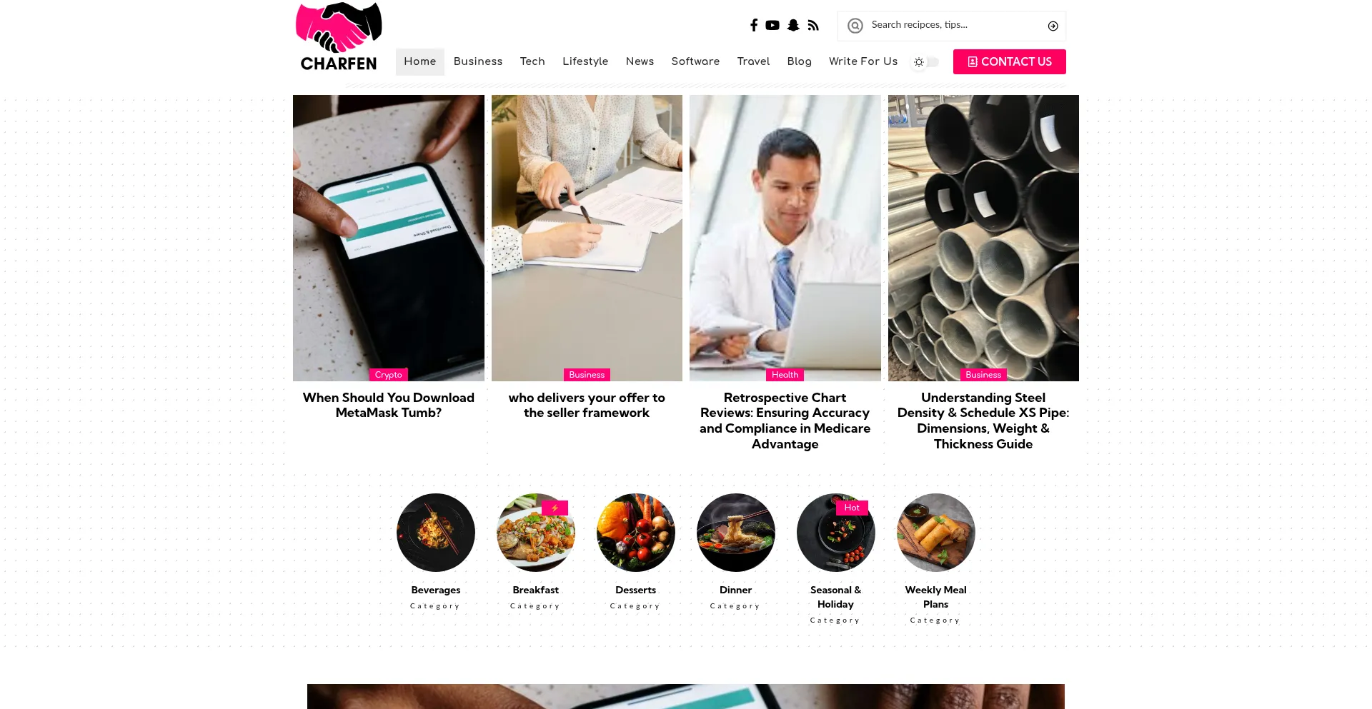 Website screenshot of Charfen.co.uk