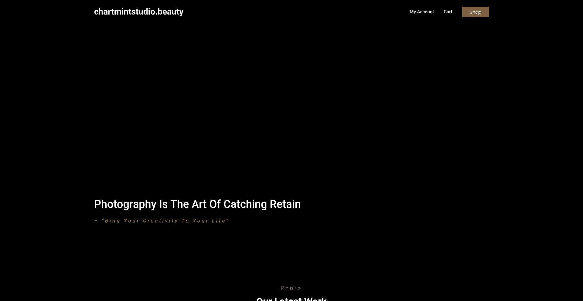 Website screenshot of Chartmintstudio.beauty