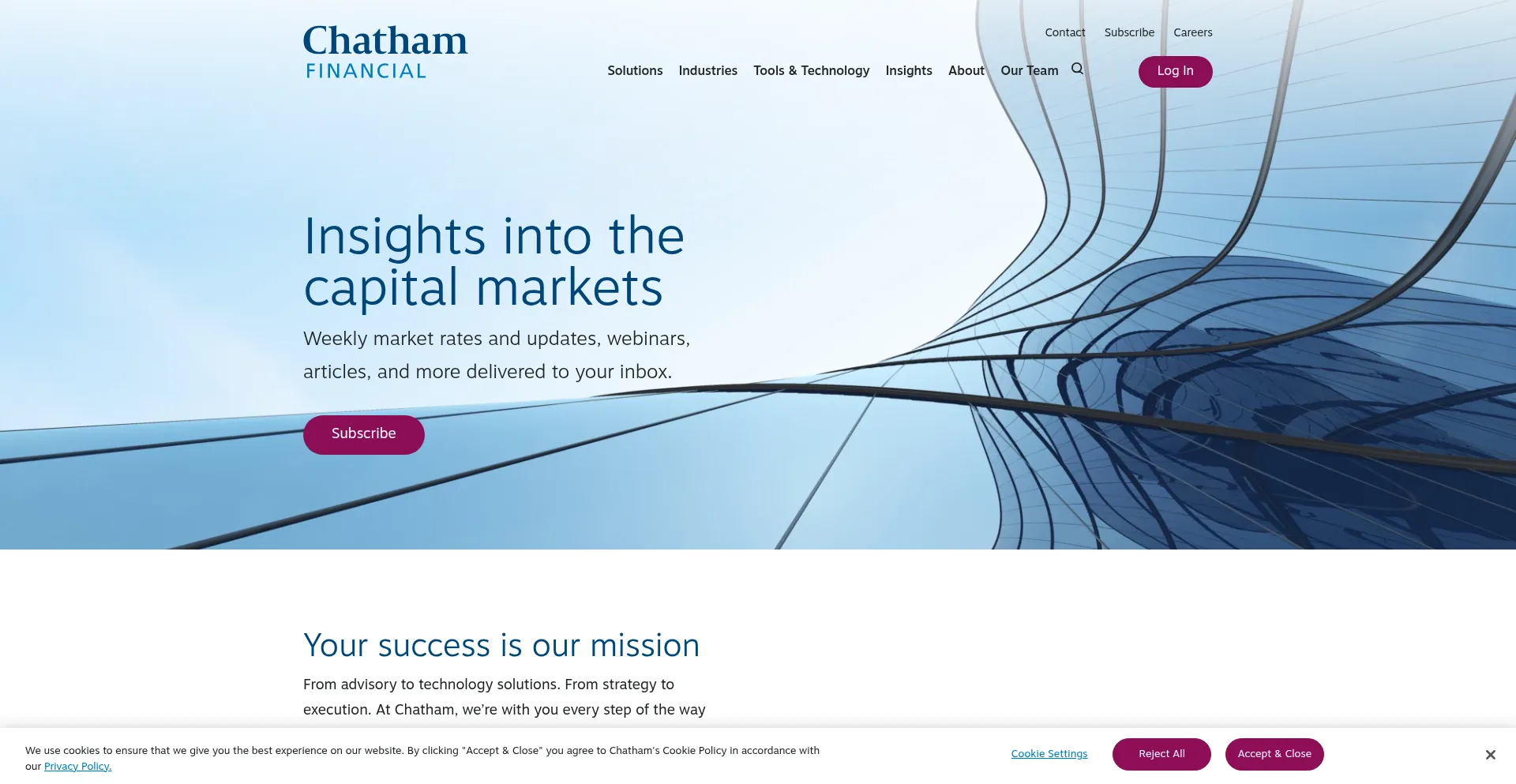 Website screenshot of Chathamfinancial.com
