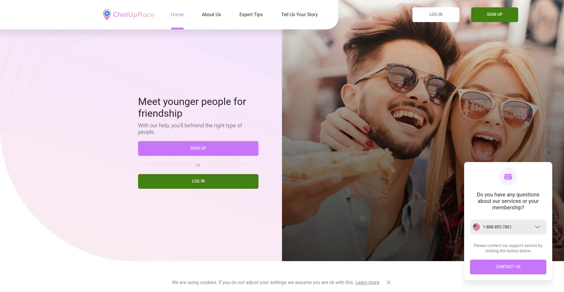 Website screenshot of Chatupplace.com