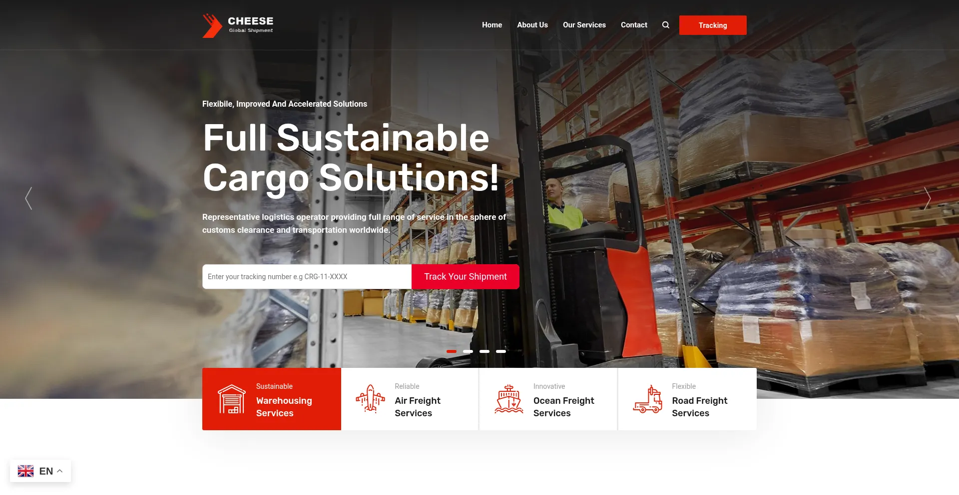 Website screenshot of Cheeseglobalshipment.com