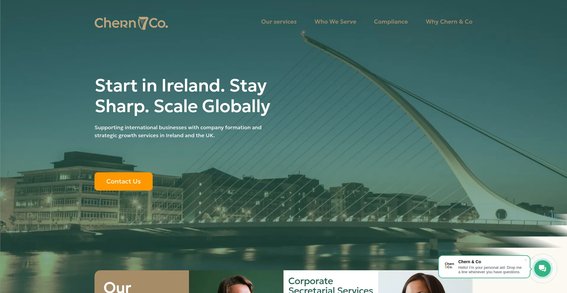 Website screenshot of Chern.co