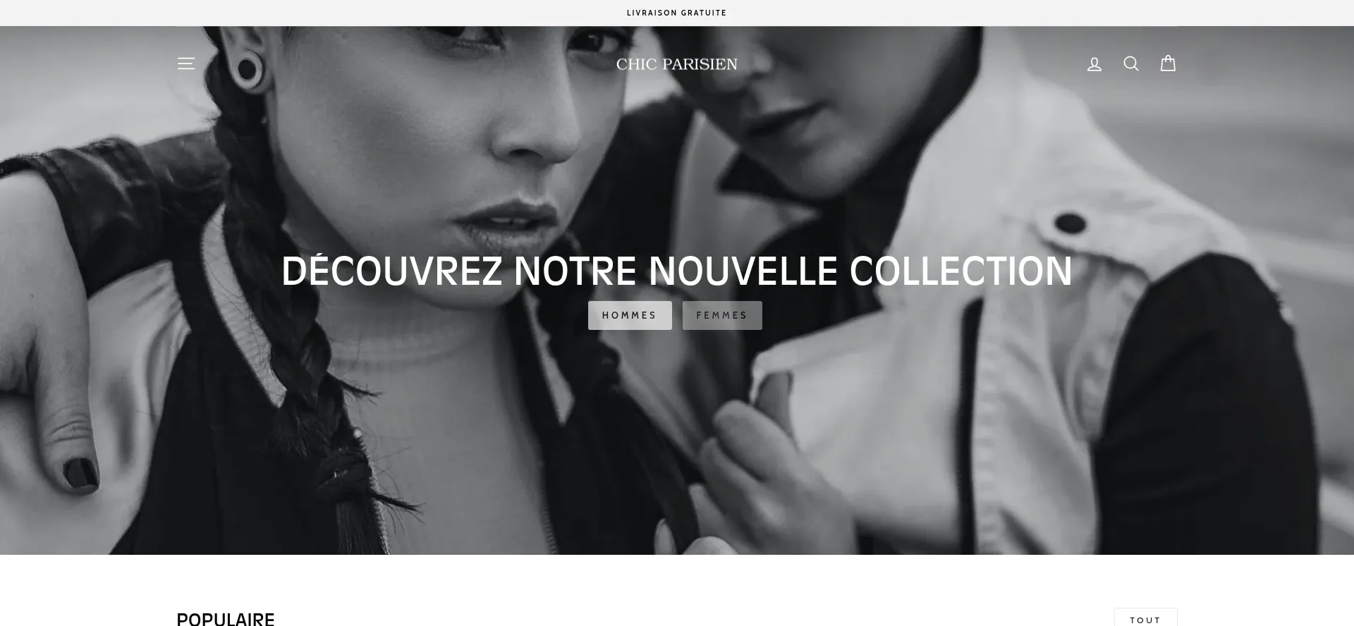 Website screenshot of Chic-parisien.fr