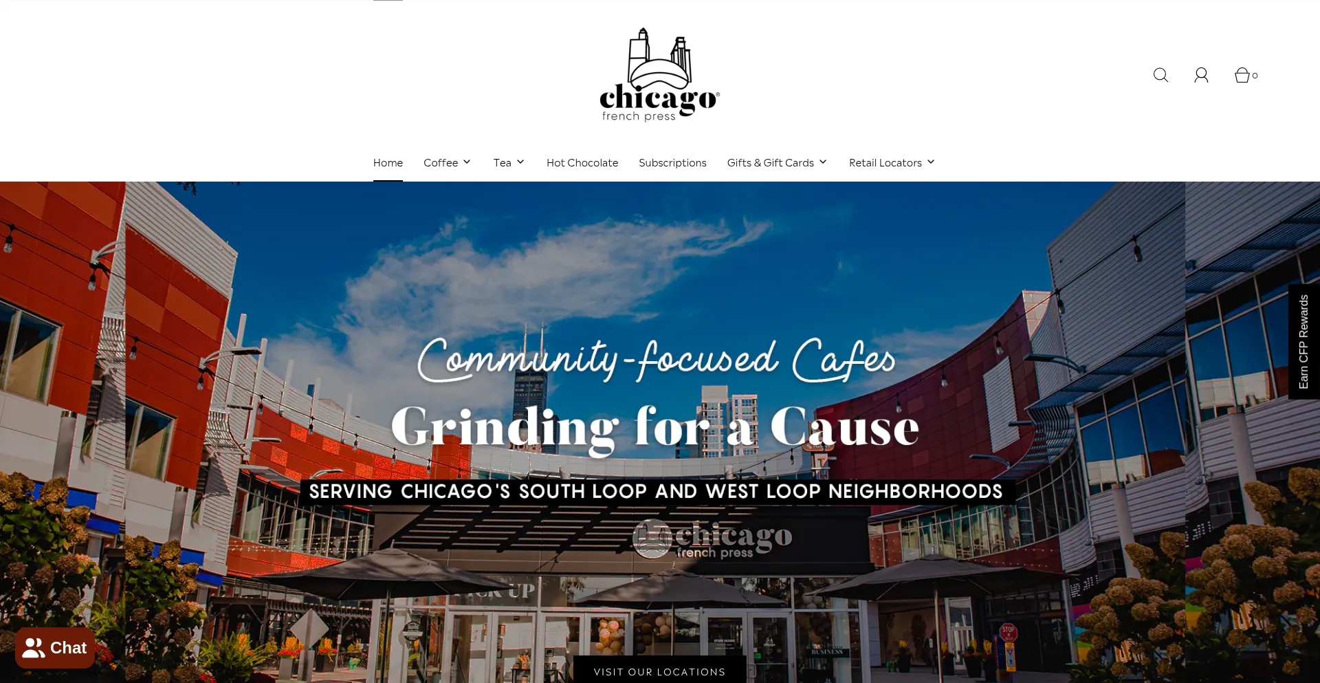 Website screenshot of Chicagofrenchpress.com