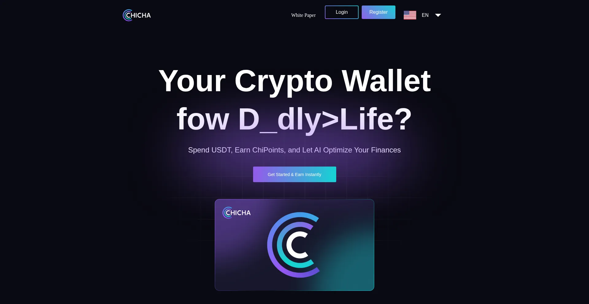 Website screenshot of Chicha.io