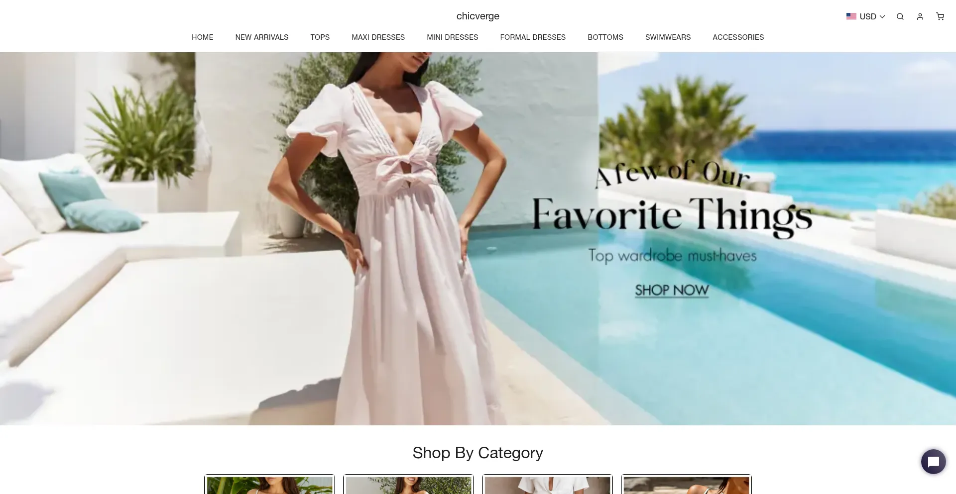 Website screenshot of Chicverge.com