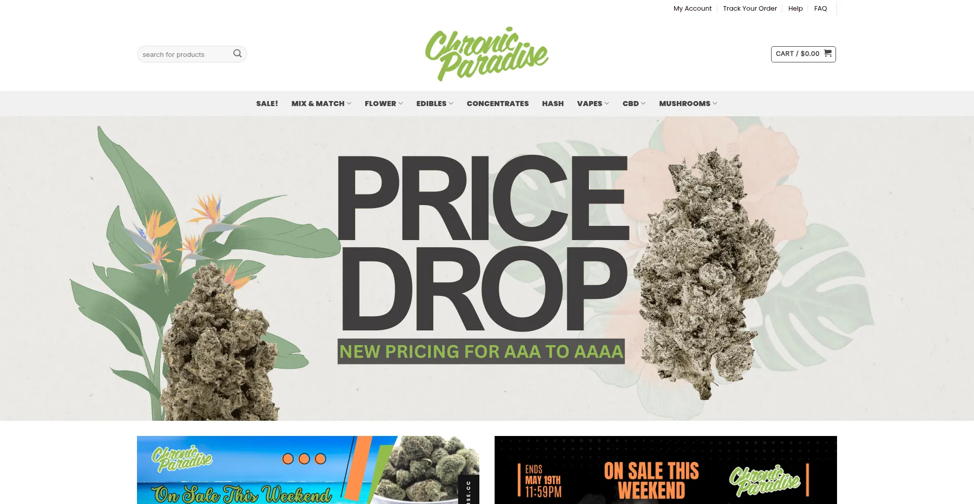 Website screenshot of Chronicparadise.cc