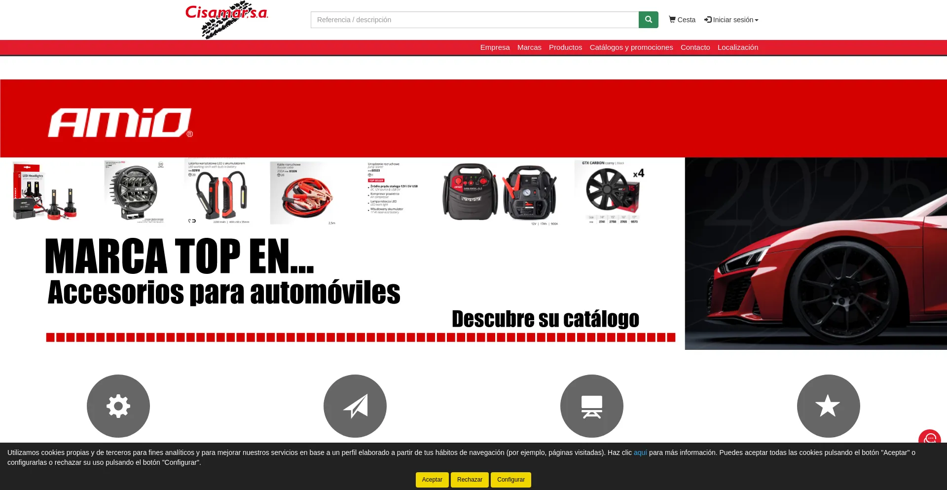 Website screenshot of Cisamar.com