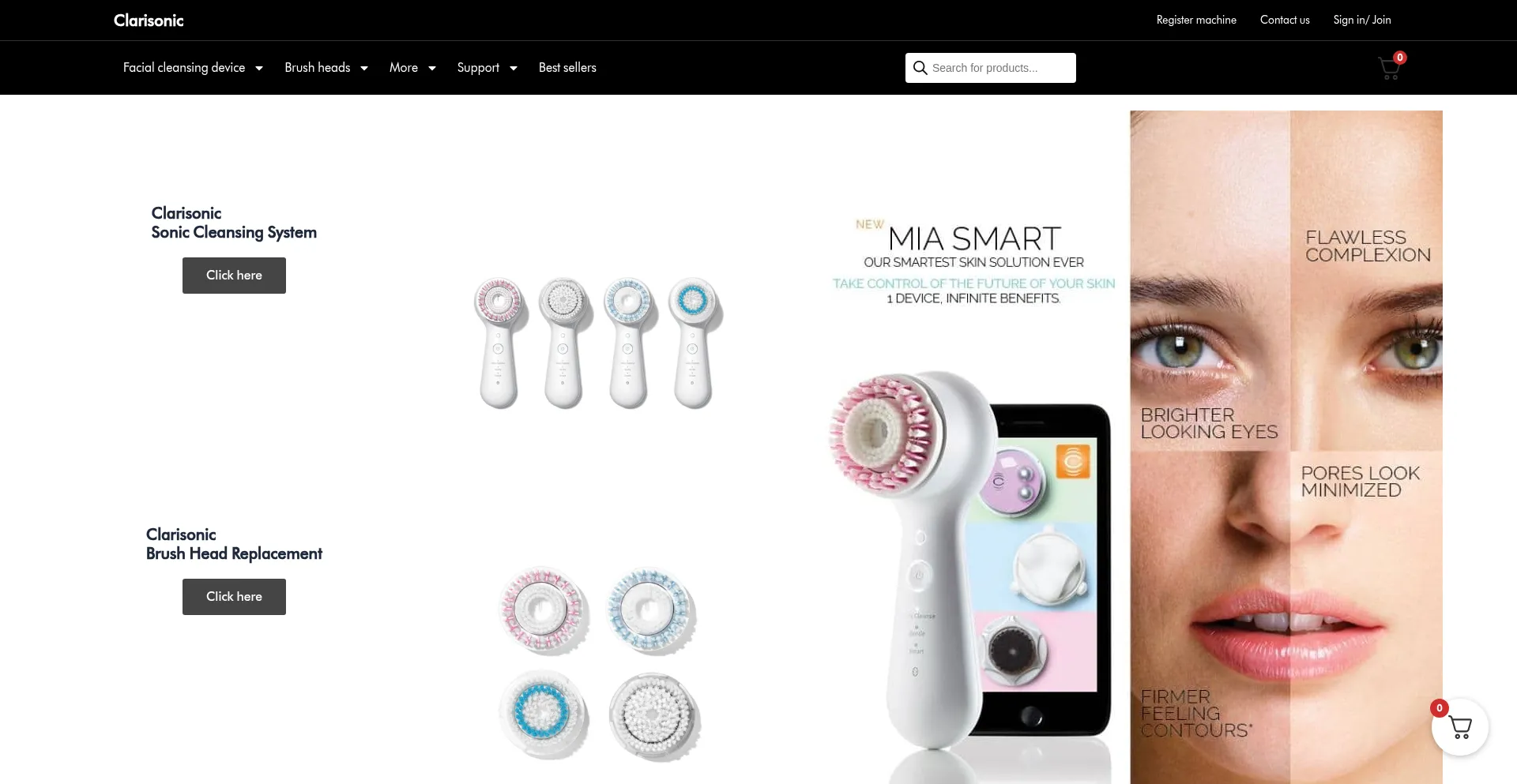 Website screenshot of Clarisonic.online
