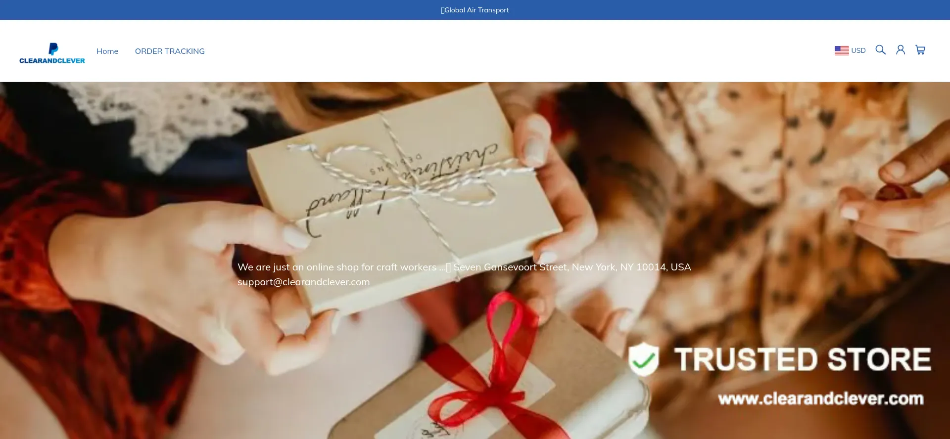 Website screenshot of Clearandclever.com