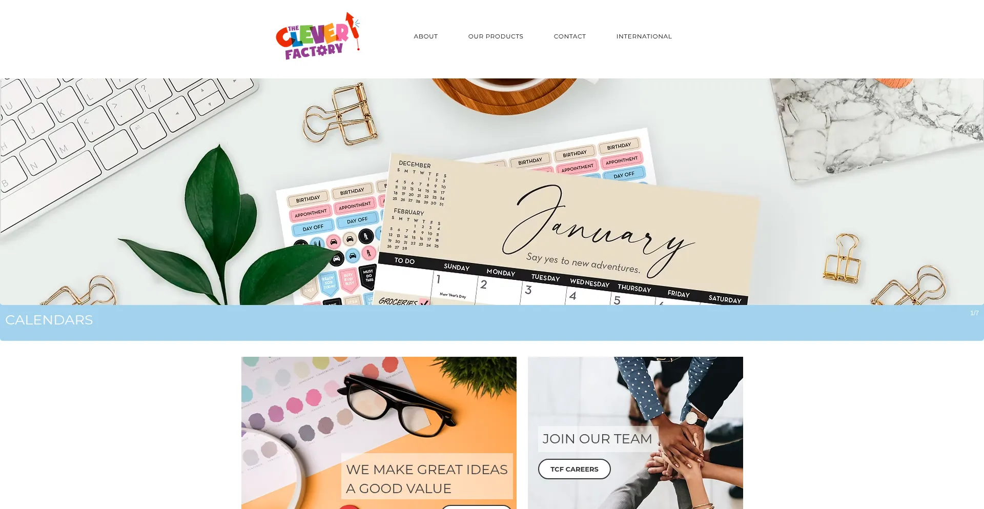 Website screenshot of Cleverfactory.com