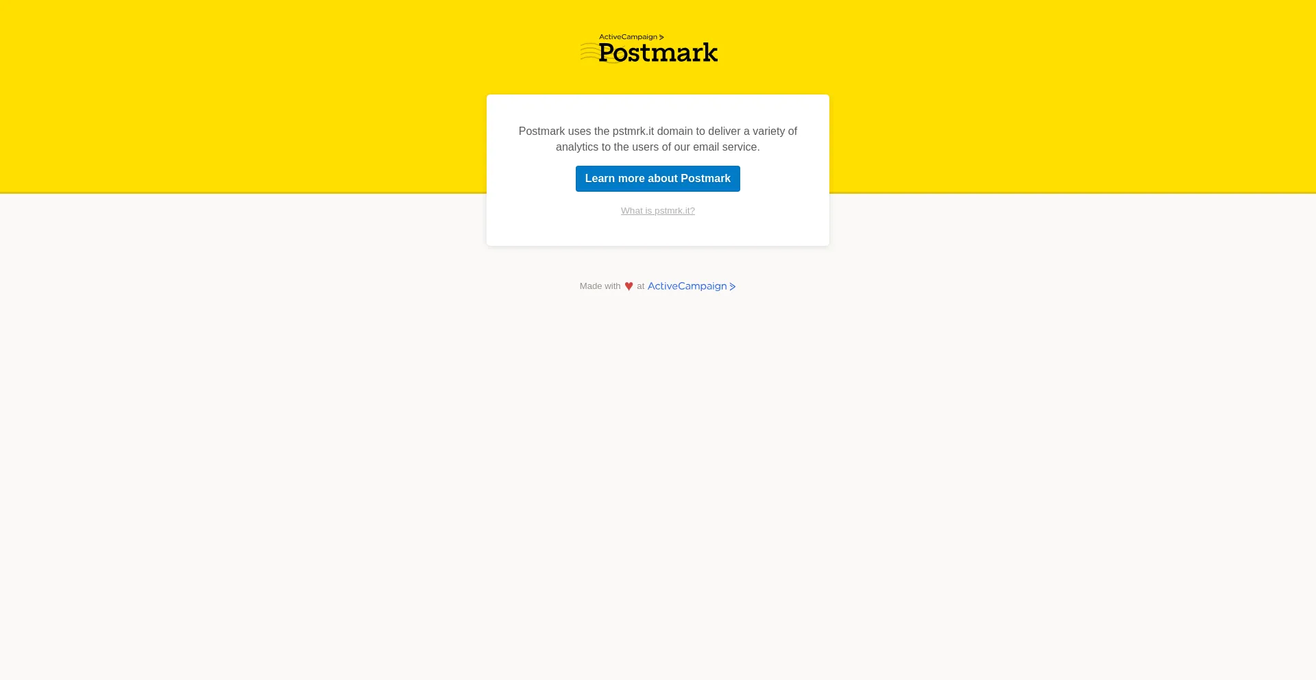 Website screenshot of Click.pstmrk.it