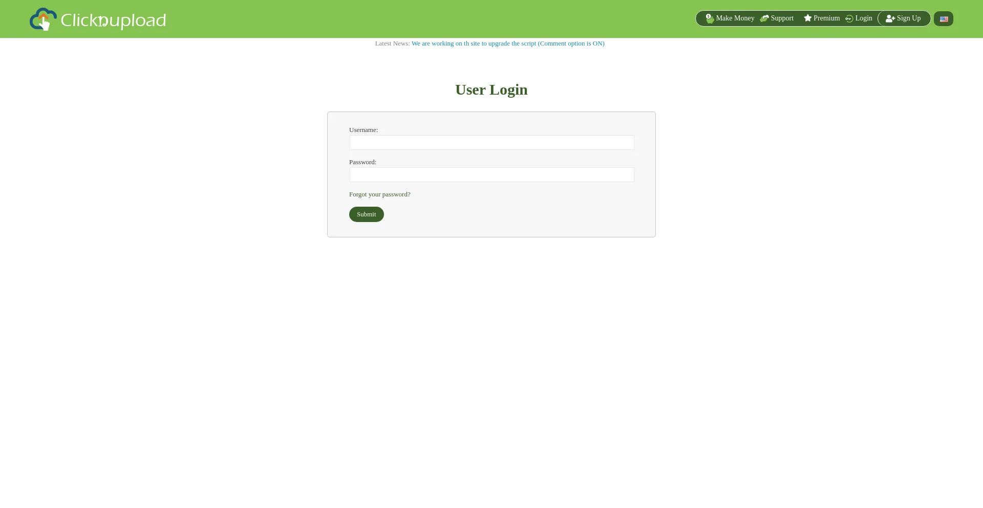 Website screenshot of Clickndownload.click