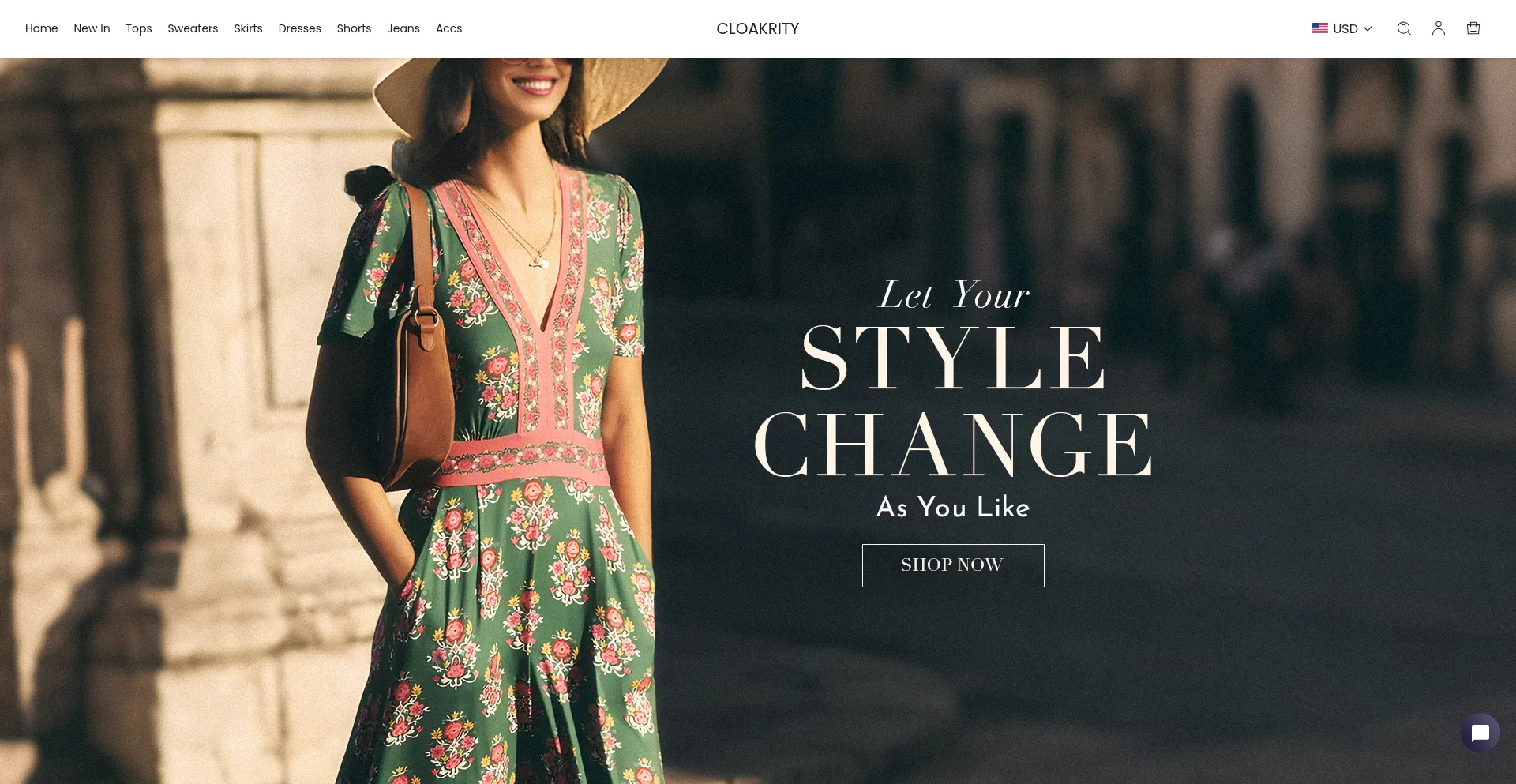Website screenshot of Cloakrity.com