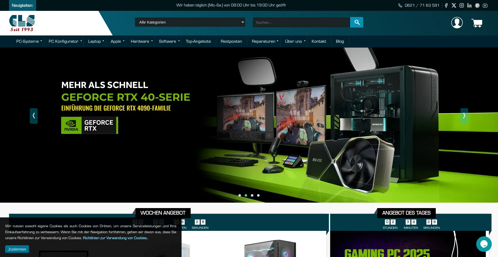 Website screenshot of Cls-computer.de