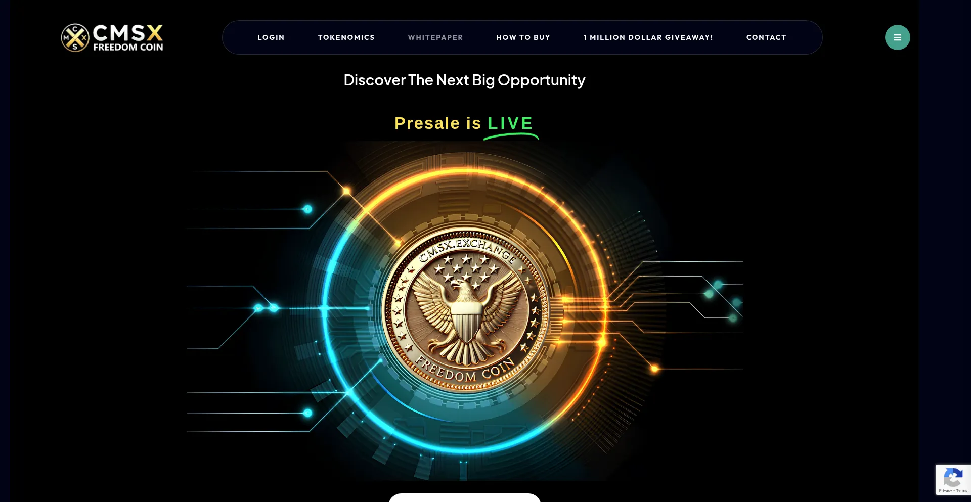 Website screenshot of Cmsxcoin.com