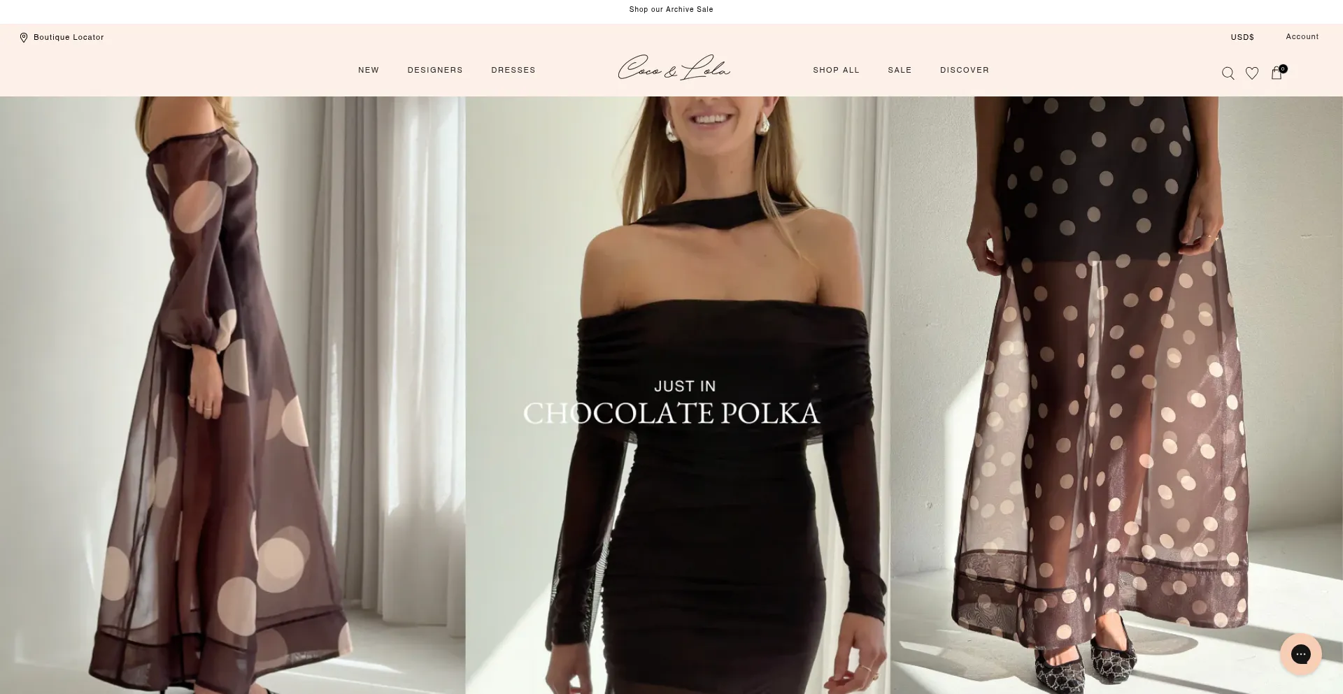 Website screenshot of Cocoandlola.com