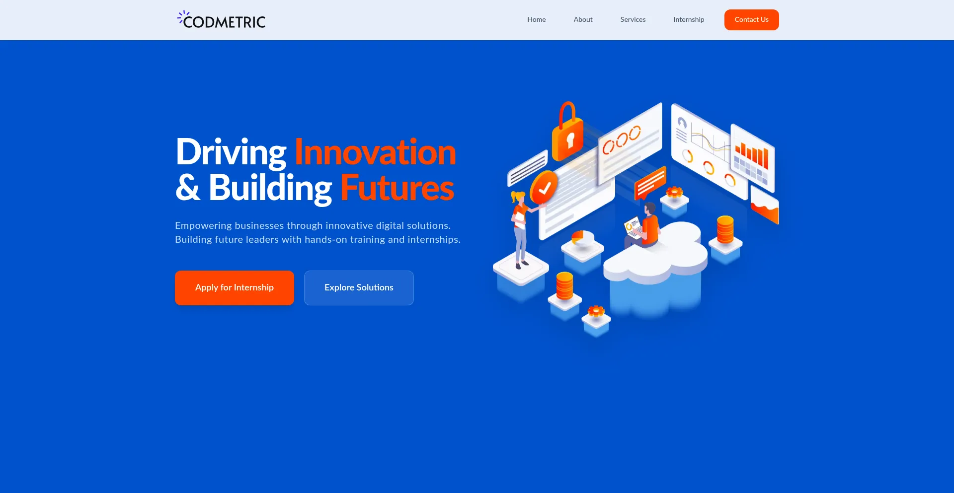 Website screenshot of Codmetric.com
