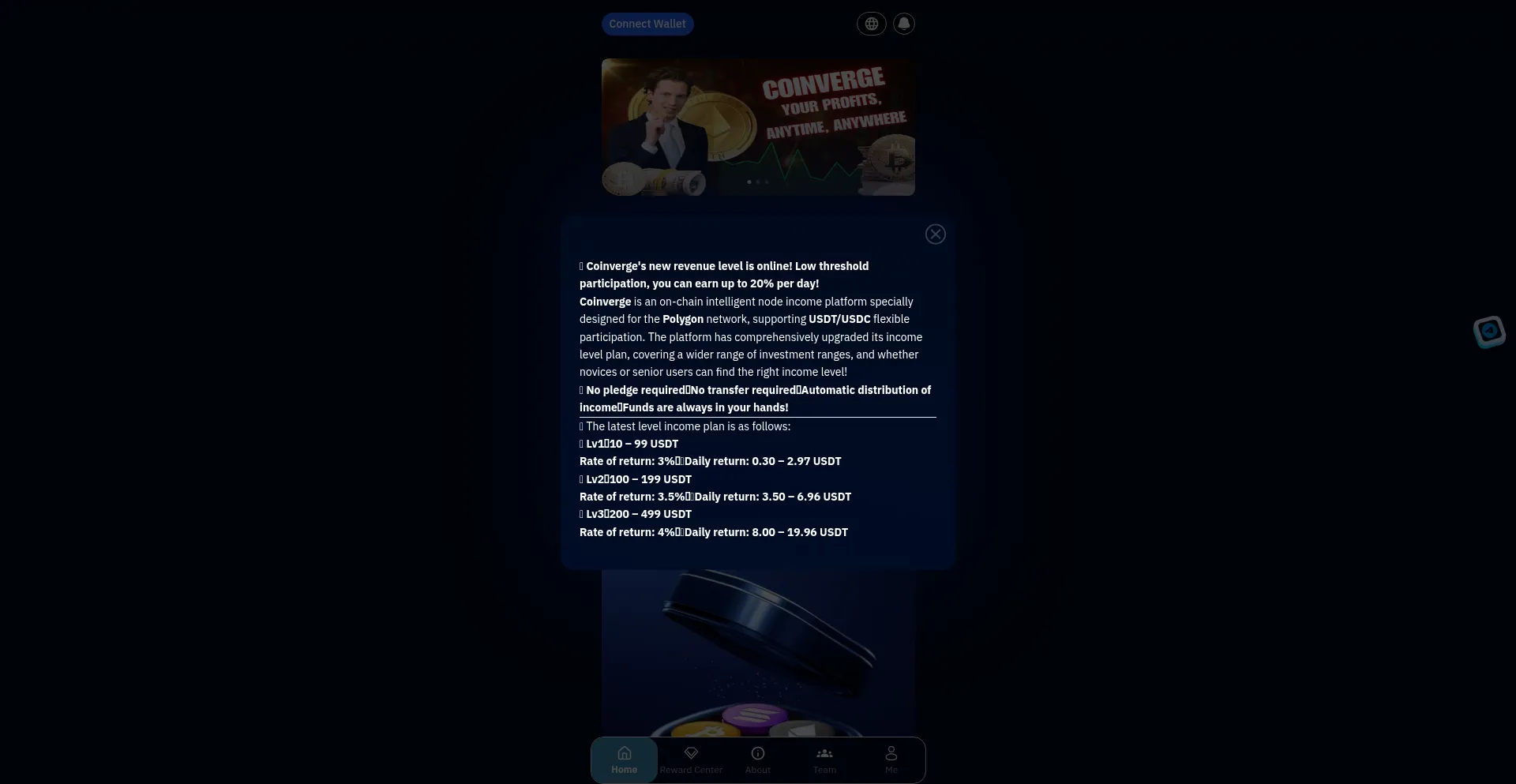 Website screenshot of Coin-verge.com