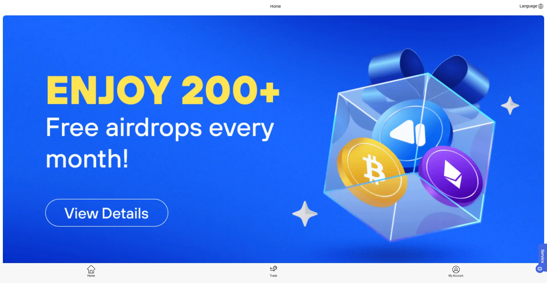 Website screenshot of Coinqv.com
