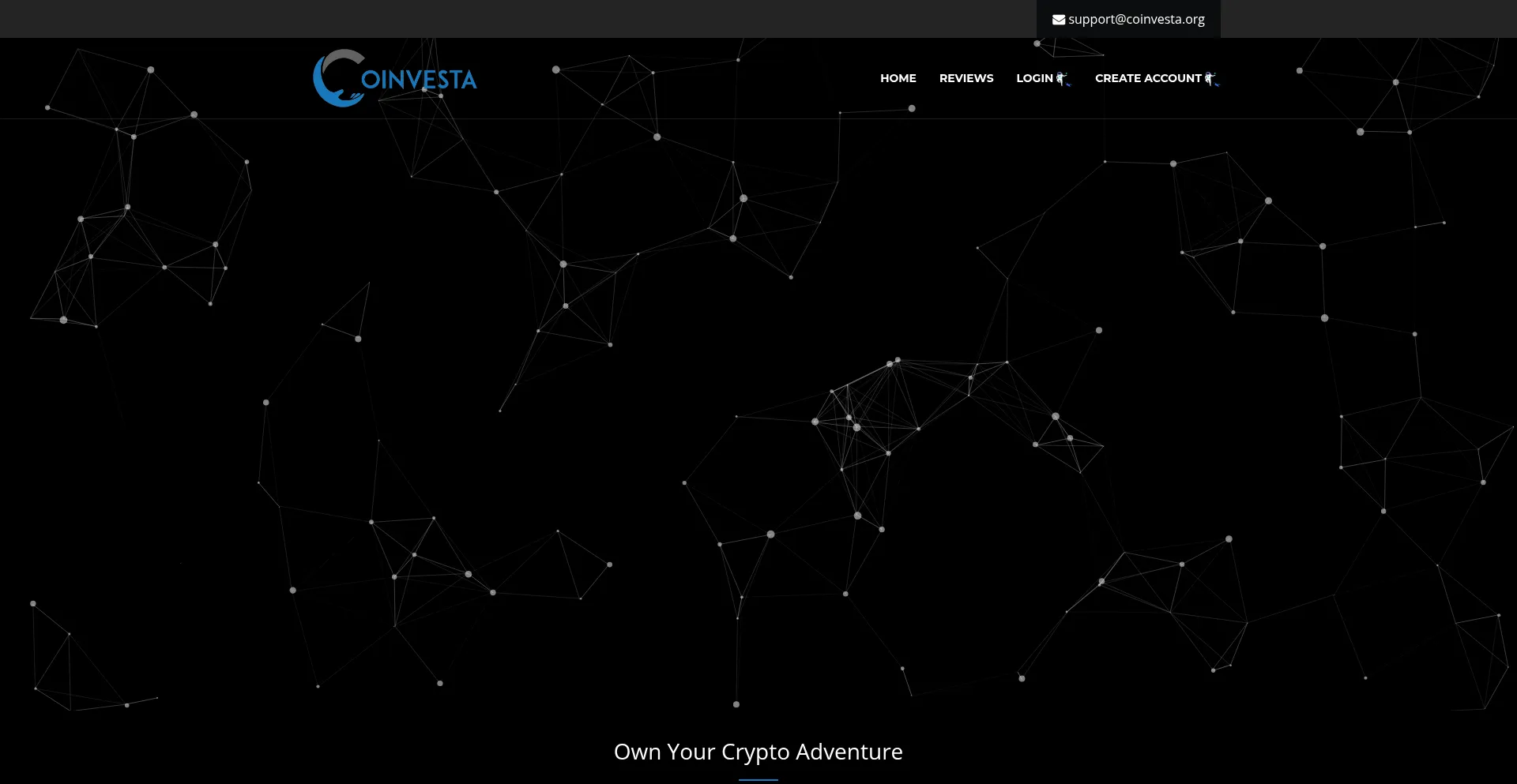 Website screenshot of Coinvesta.org