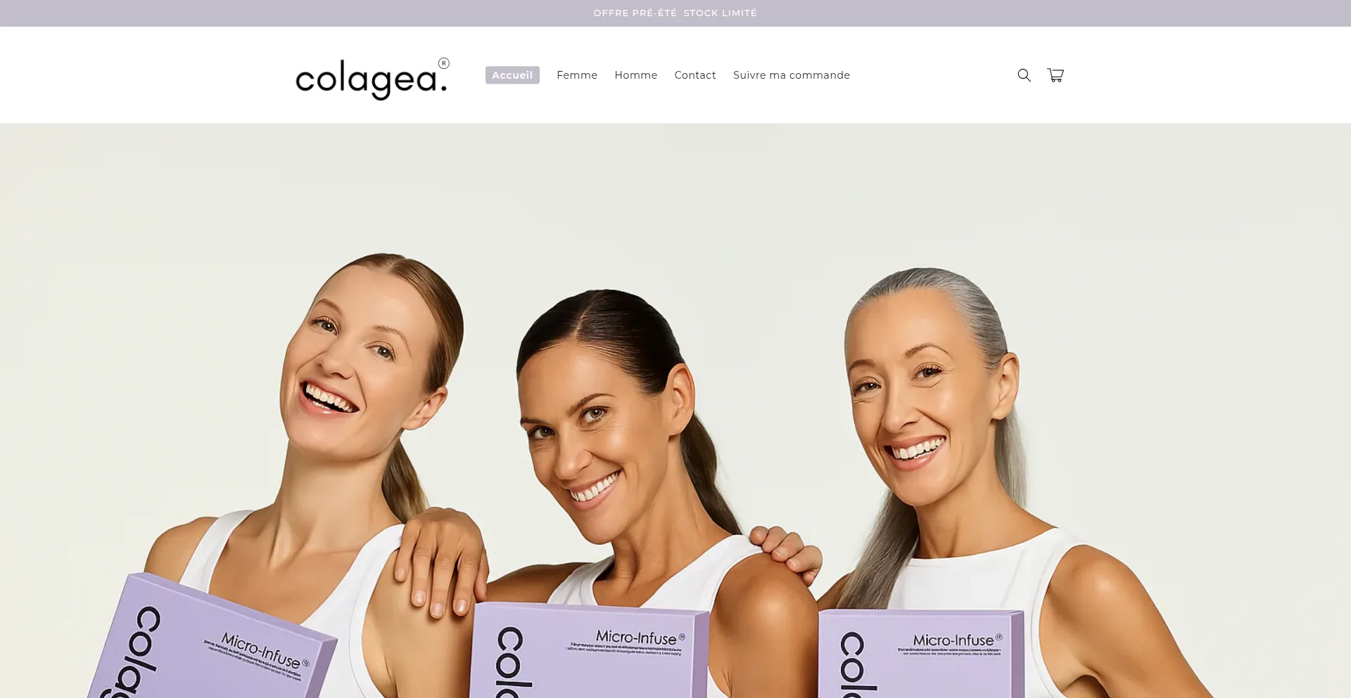 Website screenshot of Colagea.com