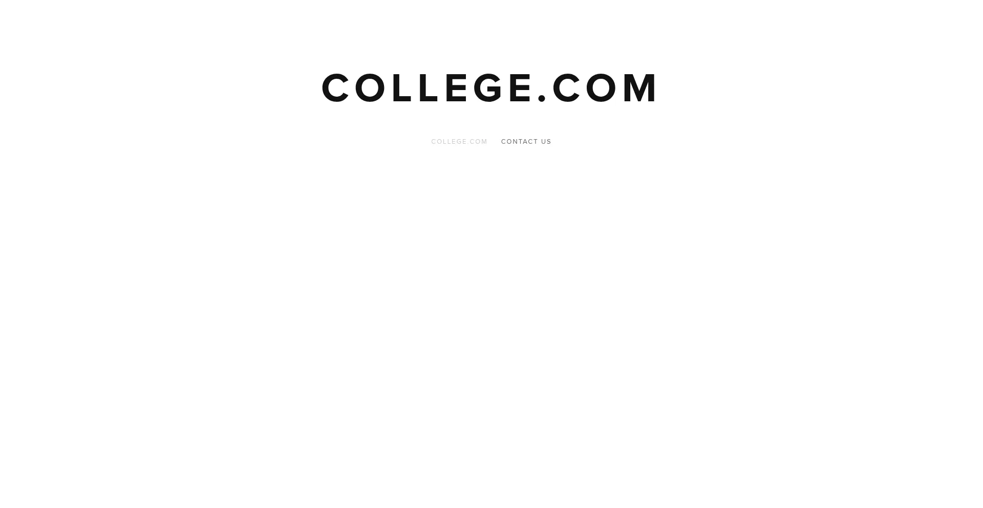 Website screenshot of College.com