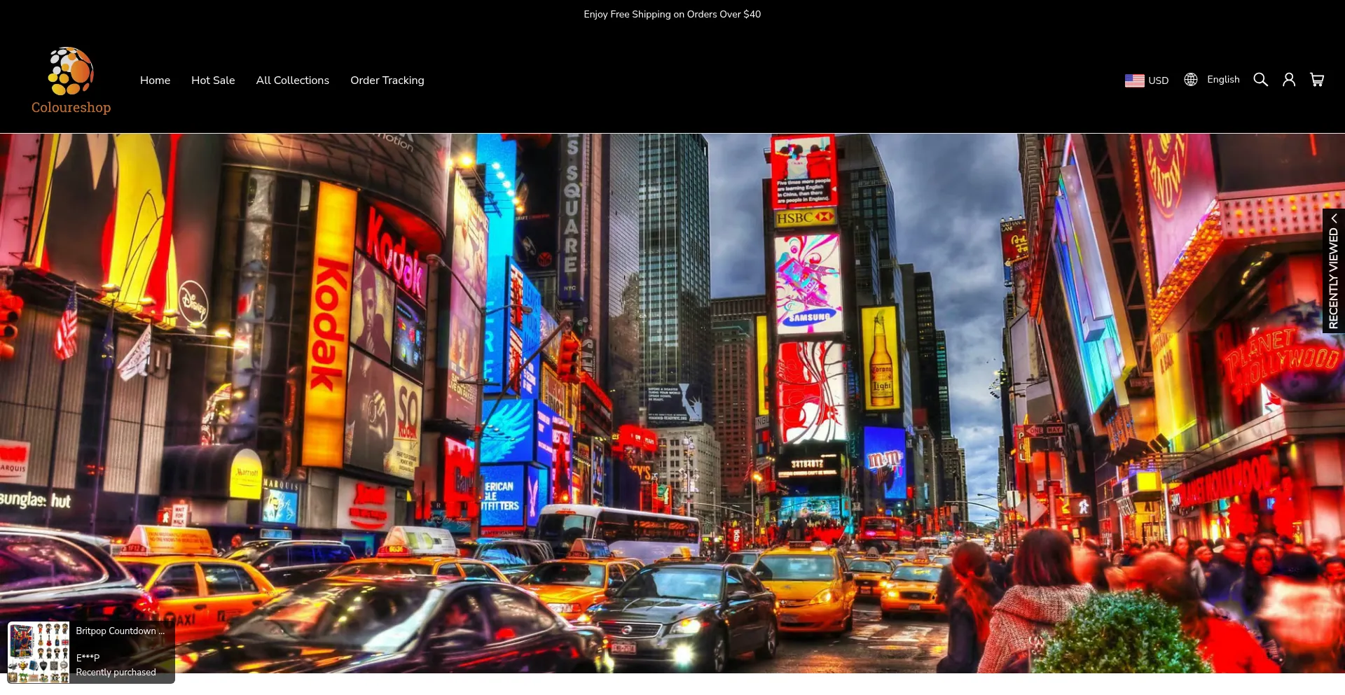 Website screenshot of Coloureshop.com