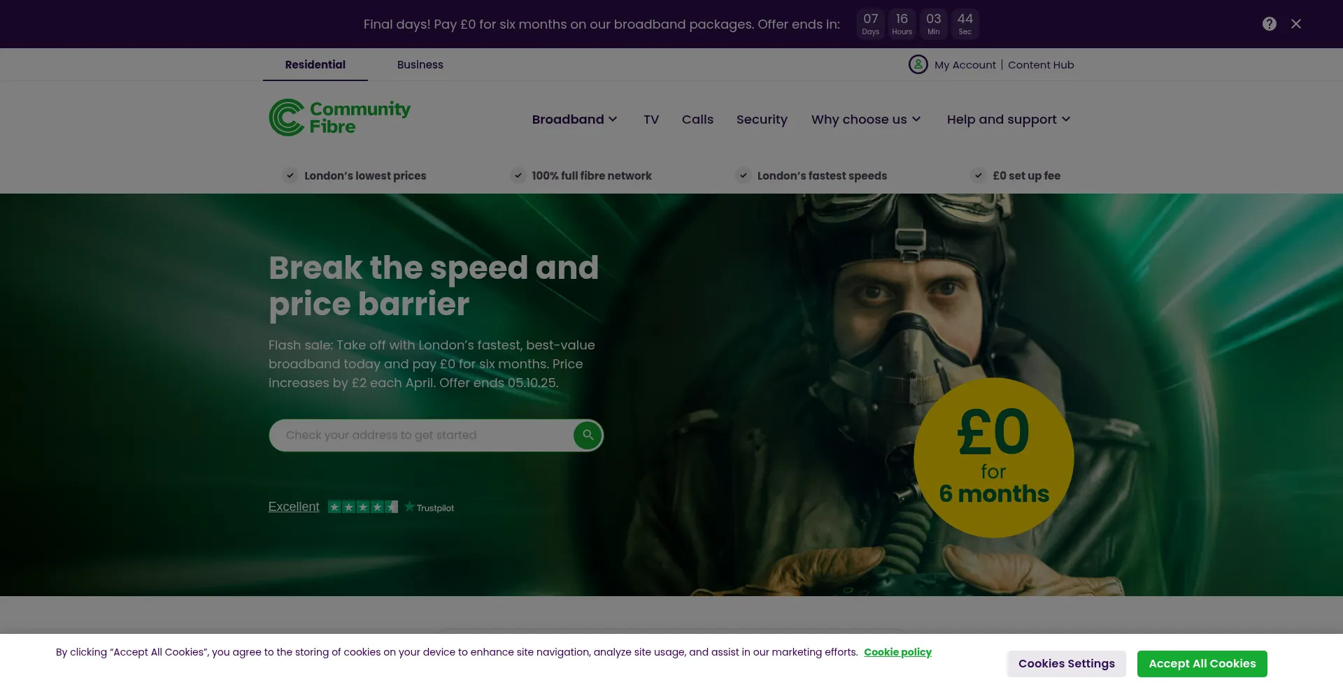 Communityfibre.co.uk Screenshot