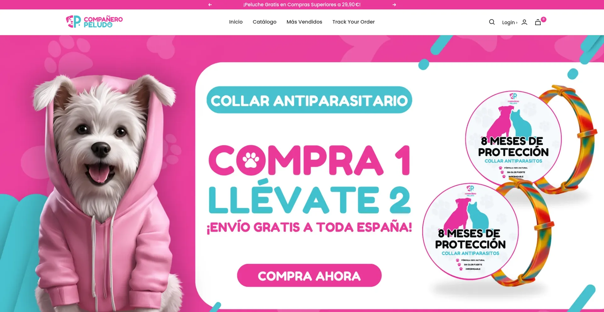 Website screenshot of Companeropeludo.com