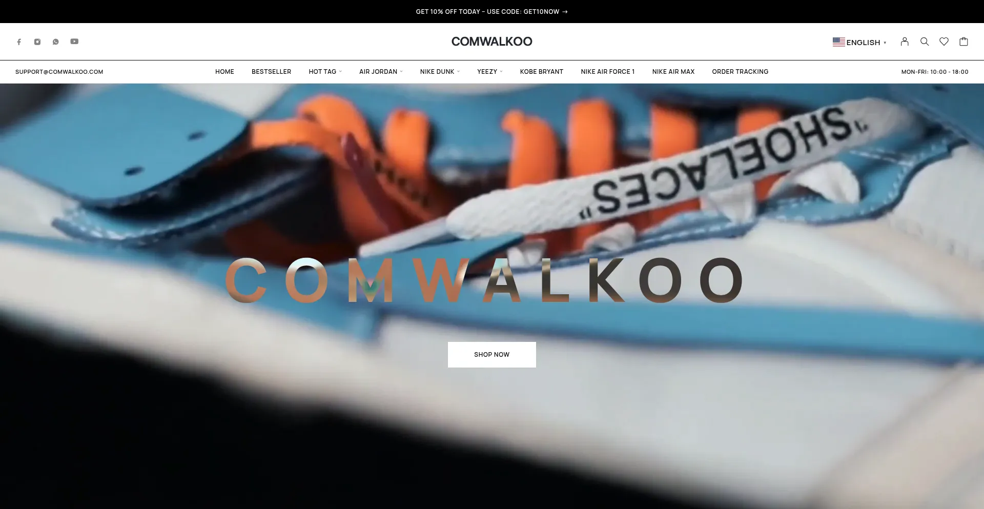 Website screenshot of Comwalkoo.com