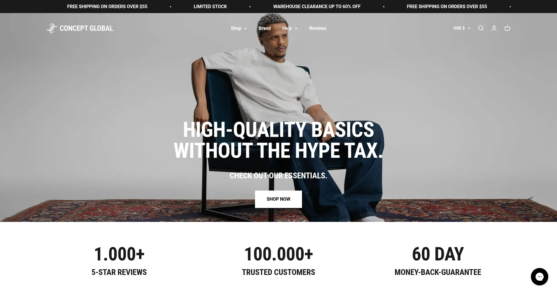 Website screenshot of Conceptglobal.co