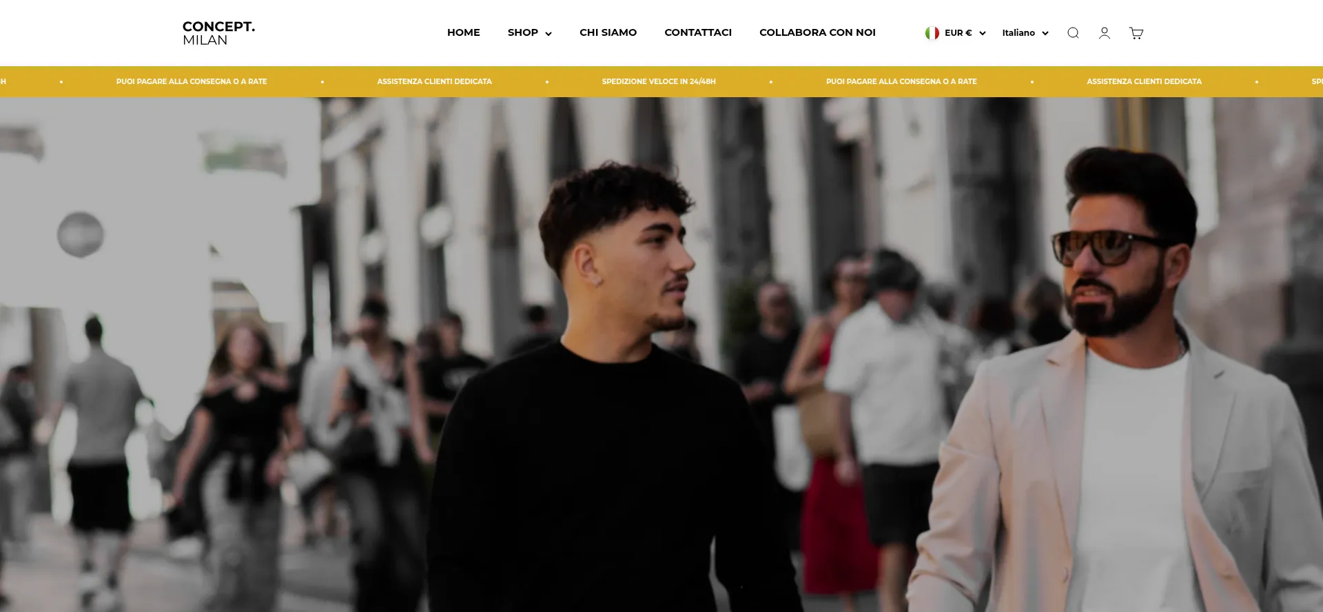 Website screenshot of Conceptmilan.com