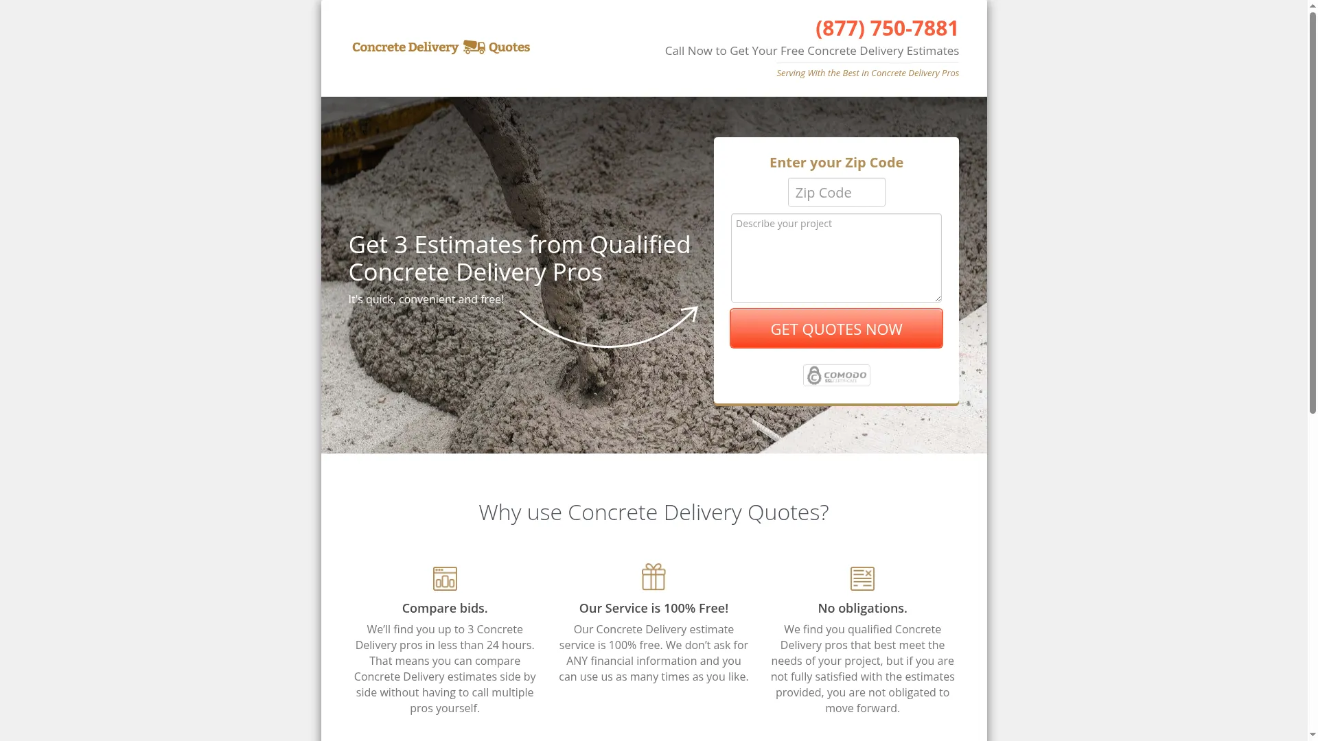 Concretedeliveryquotes.com