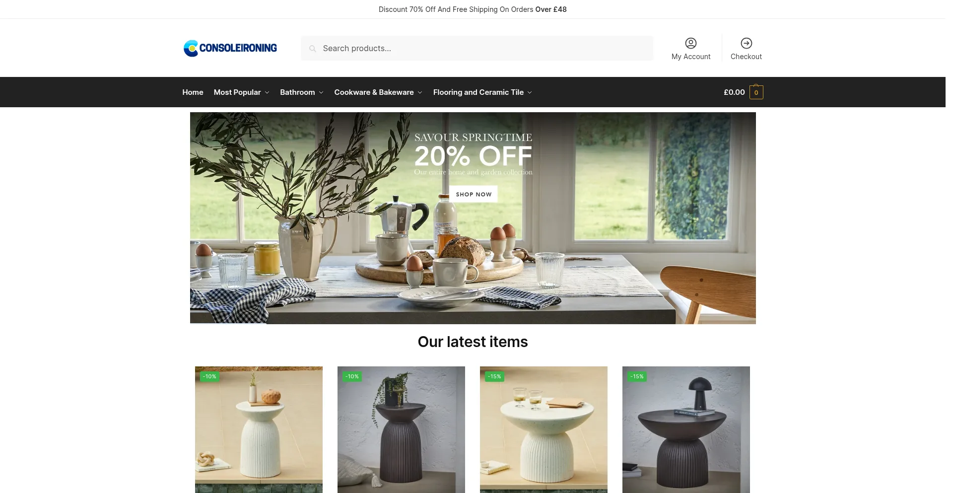 Website screenshot of Consoleironing.com