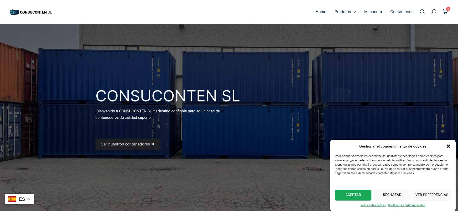 Website screenshot of Consucontensl.com