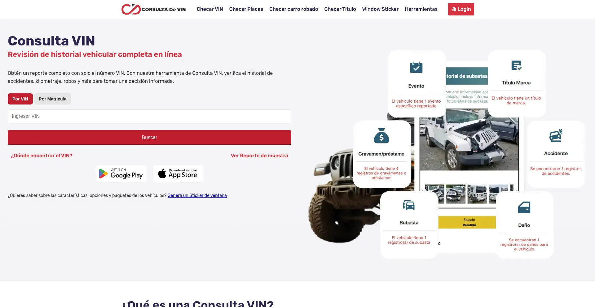 Consultadevin.com Screenshot